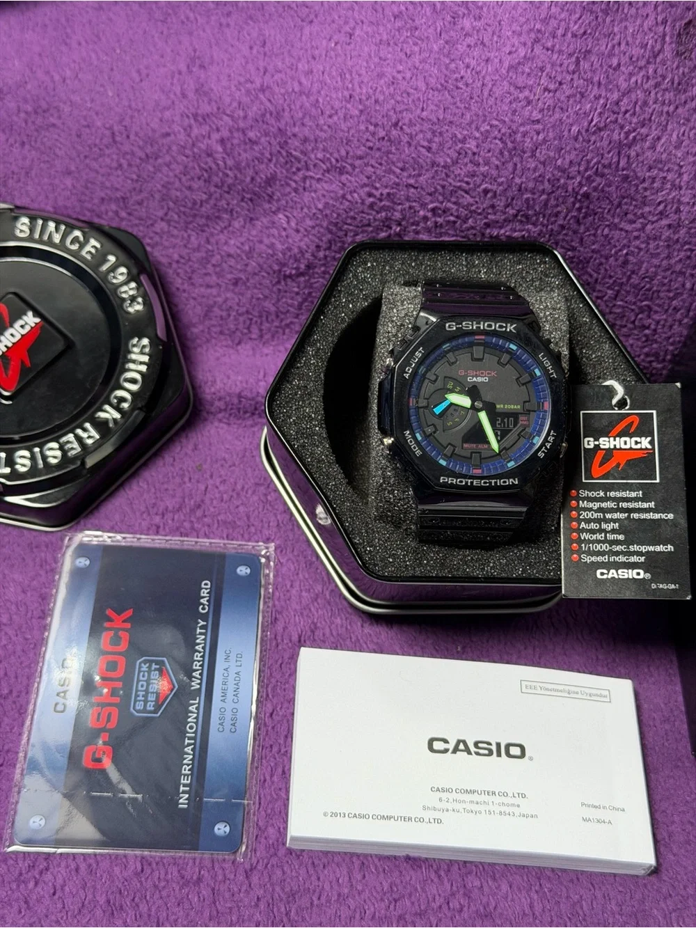 Casio G-SHOCK Black Watch with Blue Accents